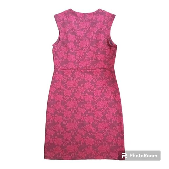 NWOT Dex Women's Black/Red Floral Sleeveless Polyester Blend Sheath Dress-Size M - Picture 2 of 5